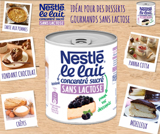 Le Lait Concentré sans lactose de Nestlé