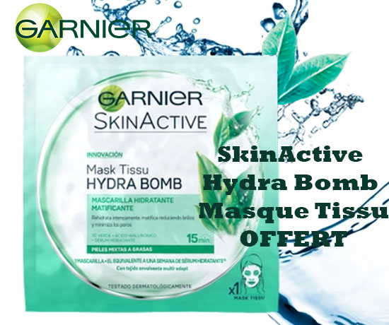 Test de Produit Gratuit Garnier Skinactive Hydrabomb Masque Tissu