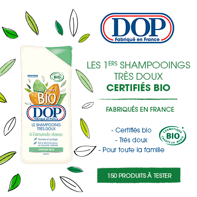 Test de produit gratuit :Shampooing Très Doux Fruité & Certifié Bio de la marque DOP