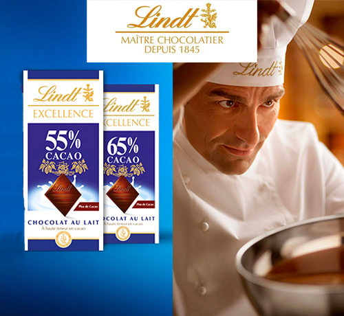 Chocolat au lait de la marque Lindt