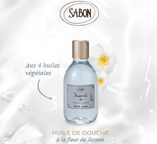 Huile de douche au Jasmin de la marque Sabon