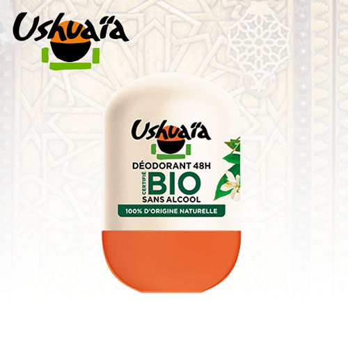 Déodorant à Bille 48h certifié BIO aux Fleurs d’Oranger du Maroc et de Tunisie de la marque Ushuaïa