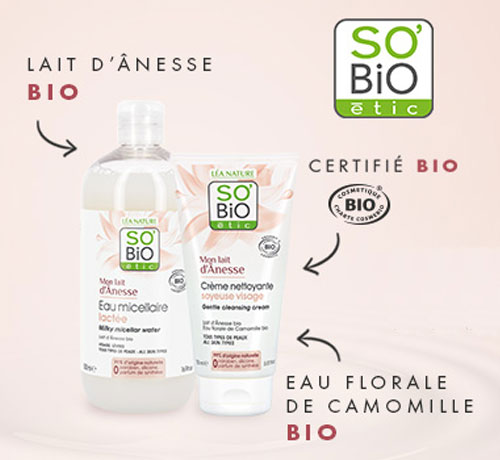 Duo nettoyant visage de la marque So Bio