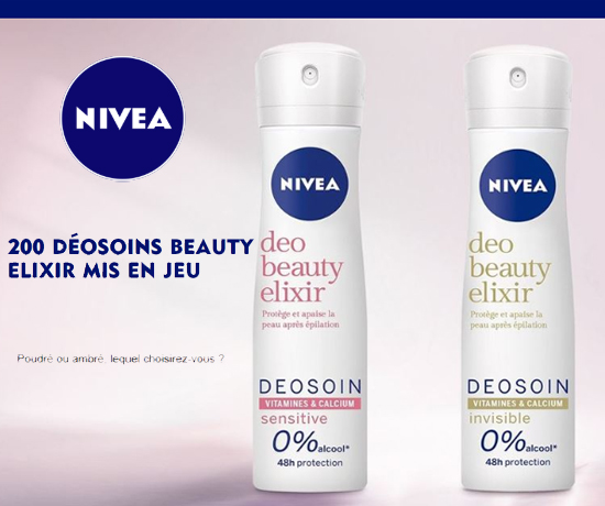Déodorant beauty élixir de la marque Nivea