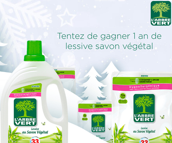 1 an de Lessive Savon Végétal de la marque L'Arbre Vert