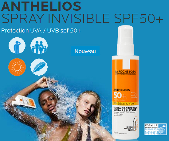 Spray Solaire Invisible SPF 50+ Anthelios de la marque La Roche Posay